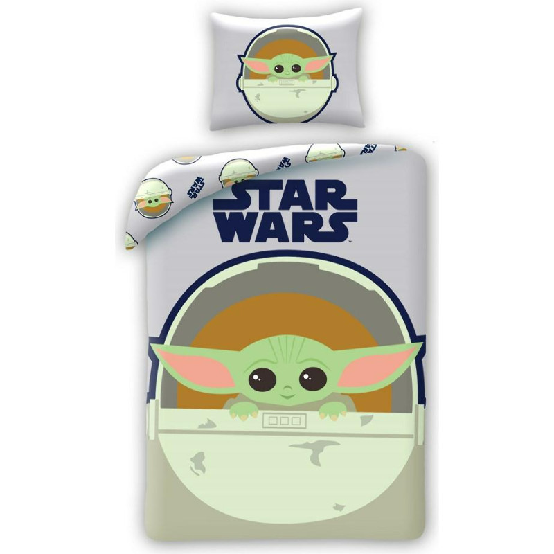 Kokvilnas gultas veļa 140x200 Star Wars pelēka spilvendrāna 70x90 1526BL Kids 12