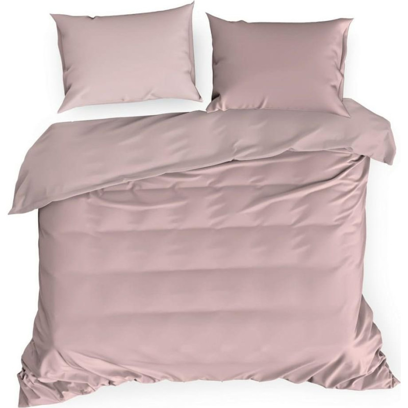 Satīna gultasveļa 140x200, pūderrozā, vienkrāsains Nova 3