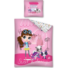 Kokvilnas pakaiši 140x200 Littlest Pet Shop 01 Sweet & Sassy 8855