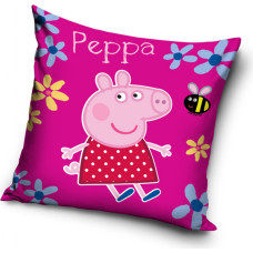 Peppa Pig spilvendrāna 40x40 PP8009 7118 rozā ziedi