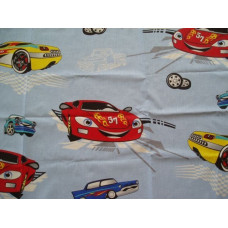 Kokvilnas gultasveļa 140x200 raksts 368E Blue Cars
