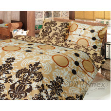 Satīna gultas veļa 200x220 Bianco Brown