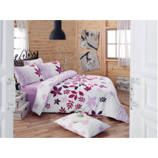 Kokvilnas gultas veļa 160x200 Nuty Lilac 6602 Exclusive premium