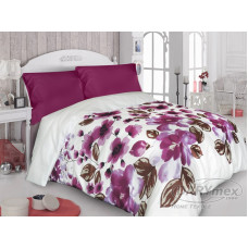 Satīna spilvendrāna 40x40 Ziedu statīvs Purple Sofia 21427/2