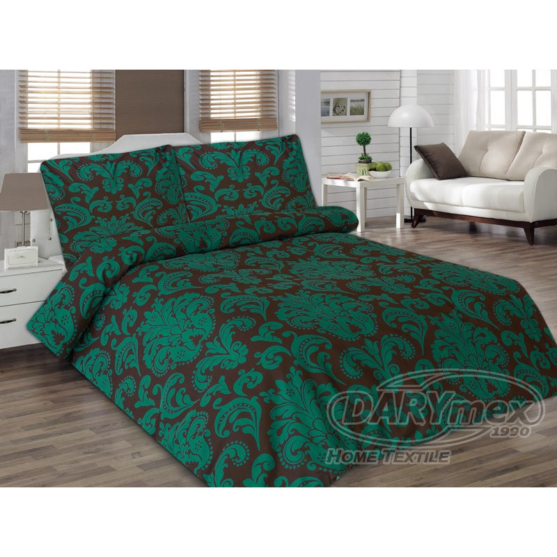 Satīna gultas veļa 200x220 Orient Turquoise Exclusive