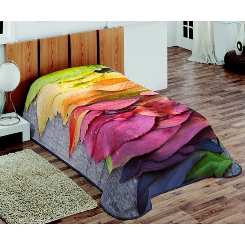 Akrila segas gultas pārklājs 155x220 3D Fluff 27 Tęczowa Natura