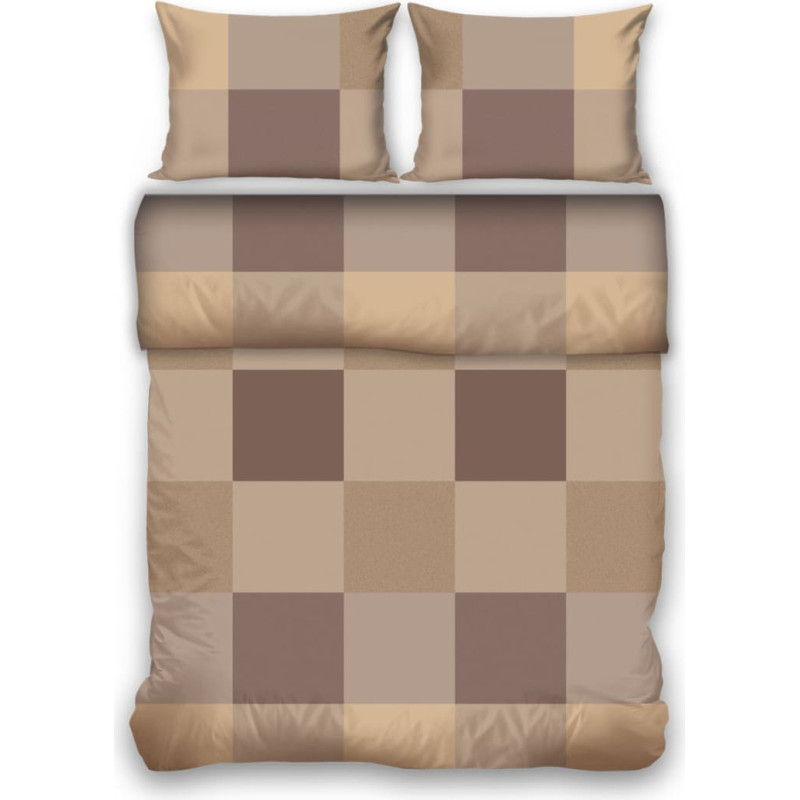 Mikrošķiedras gultas veļa 160x200 Mikro Car 14 bēšbrūns čeks 5466