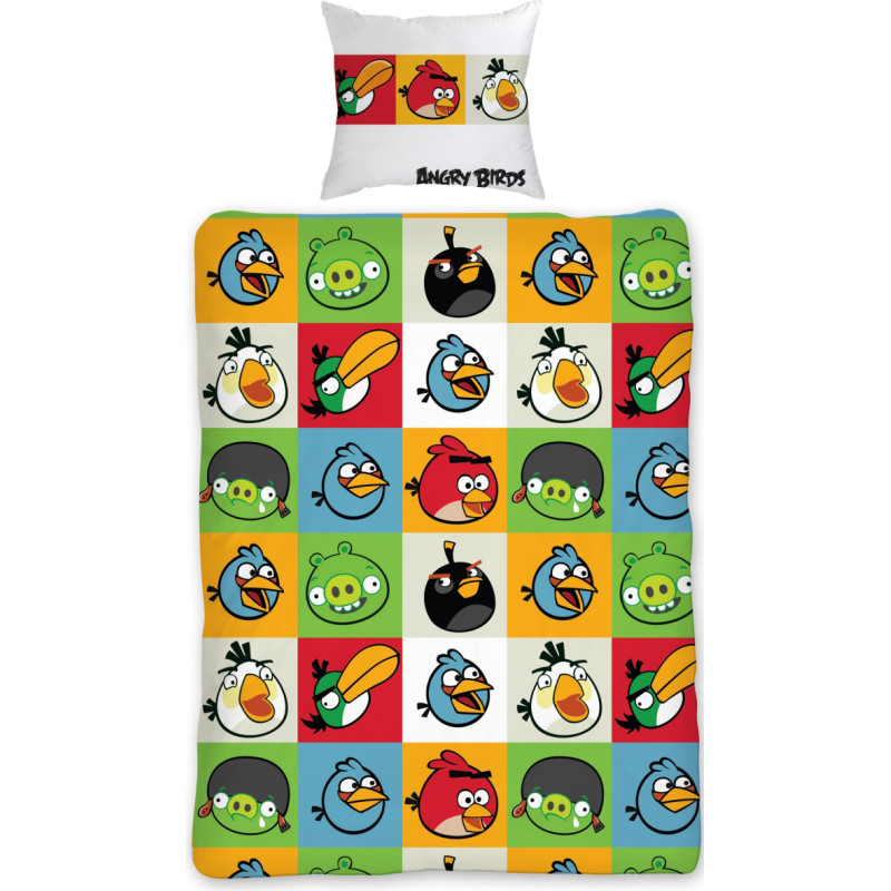 Kokvilnas gultas veļa 160x200 H Angry Birds AB010 3174