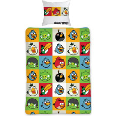 Kokvilnas gultas veļa 160x200 H Angry Birds AB010 3174