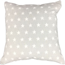 Kokvilnas spilvendrāna 40x40 939E, pelēka ar baltām zvaigznēm, Modern Duo