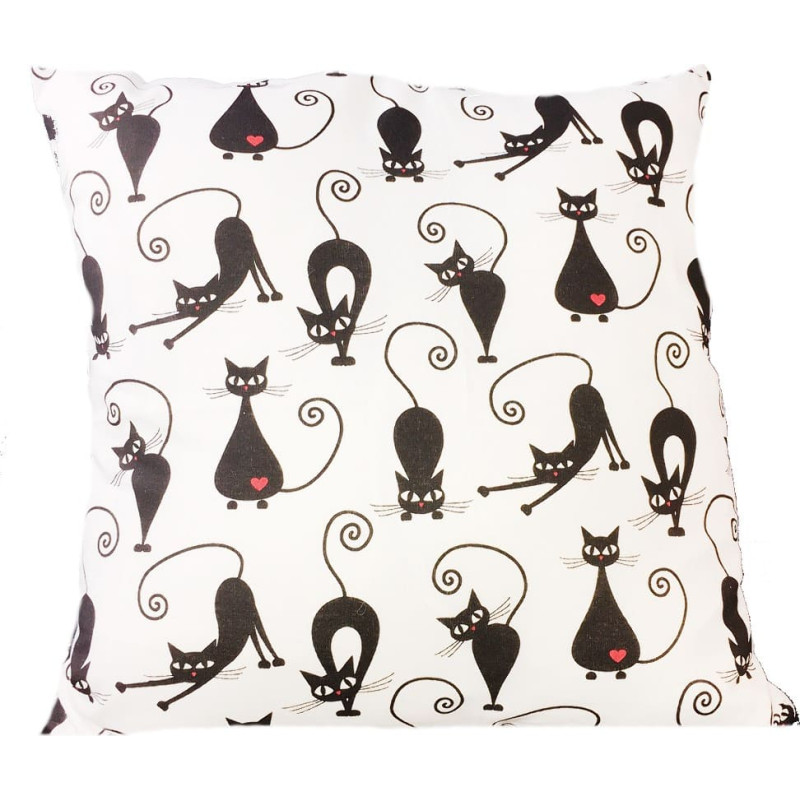 Kokvilnas spilvendrāna 50x60 998E Cats Kaķēni Cat Kitten Modern Duo