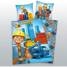 Kokvilnas gultas veļa 140x200 Bob the Builder 8531 Excavators spilvendrāna 70x90