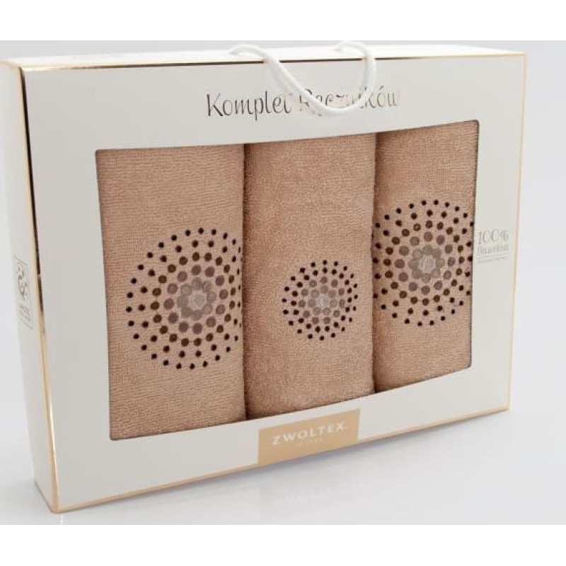 Dvieļu komplekts kastītē, 3gab Illusion Beige K66-5739