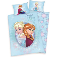 Flaneļa gultas veļa 100x135 Frozen Frozen 1514 Anna Elsa Bērnu gultiņas gredzens