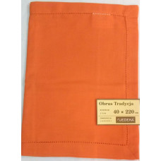 Tradicionāls galdauts 40x220 ar oranžu šuvi. Zemu cenu!!!