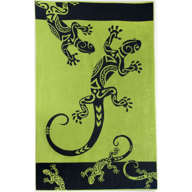 Pludmales dvielis 100x160 Iguana 8138/1 zaļš 380 g/m2