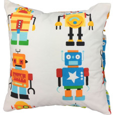 Kokvilnas spilvendrāna 50x60 1110E Roboty Kolorowe, abpusēja