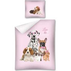 Kokvilnas pakaiši 160x200 Dzīvnieki suņi trusis kaķis 2445 A 9127