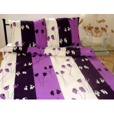 Mizas pakaiši 140x200 72/1 Violetas violetas pogas 100% bieza kokvilna