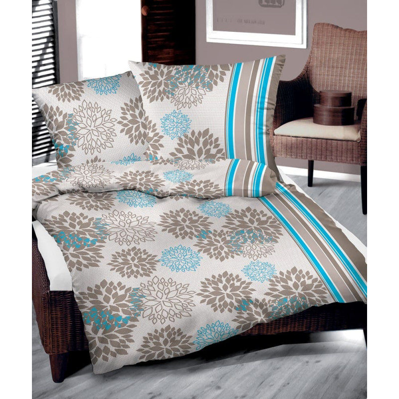 Kokvilnas gultas veļa 140x200 Floral