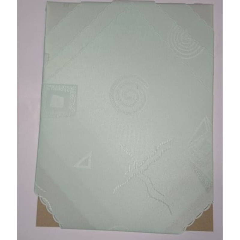 Traipu izturīgas galdauta salvetes 30x30, komplektā 4, vienkrāsains gaišs akvamarīns, dažādi raksti, zema cena