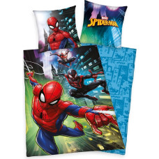Kokvilnas gultas veļa 140x200 Spiderman 8925 Spider Man zila spilvendrāna 70x90