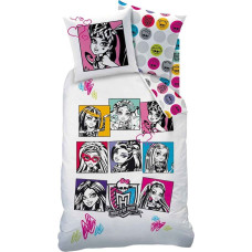 CTI Kokvilnas gultas veļa 160x200 Monster High 7581 balta Horrors of High School spilvendrāna 70x80