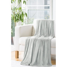 Mikrošķiedras sega 70x140 Agis sudraba svītraina super mīksta