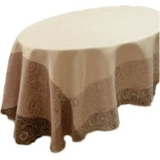 Fiori traipu izturīgs galdauts 140x300 Caffe Owal bēši brūni ziedi 107 zema cena