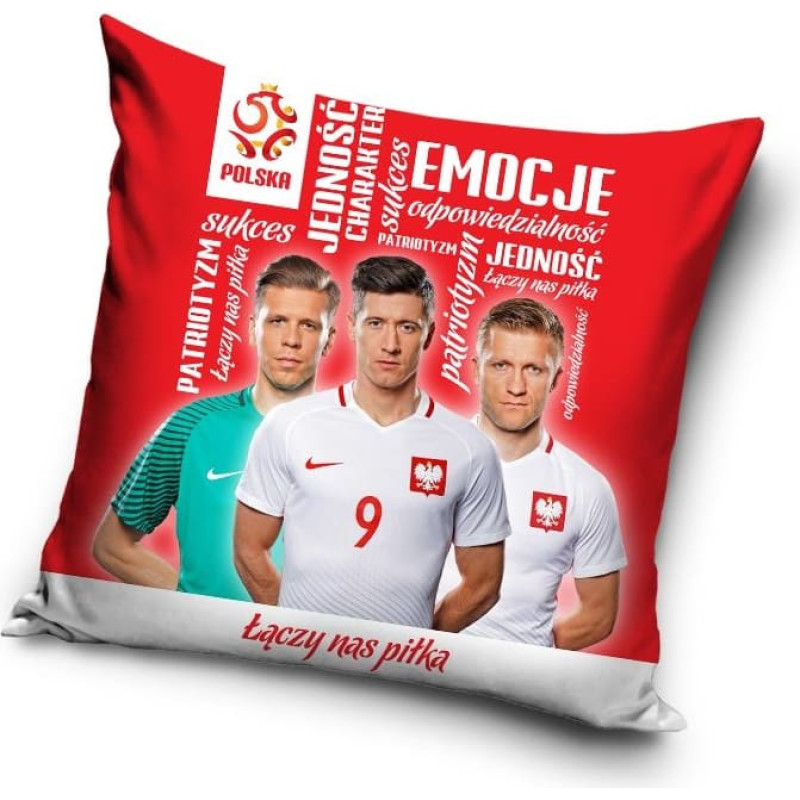 Mikrošķiedras spilvendrāna 40x40 3D Polijas Futbola asociācija Polijas Futbola komanda Mēs esam vienota bumba PZPN173093 8310 poliesters