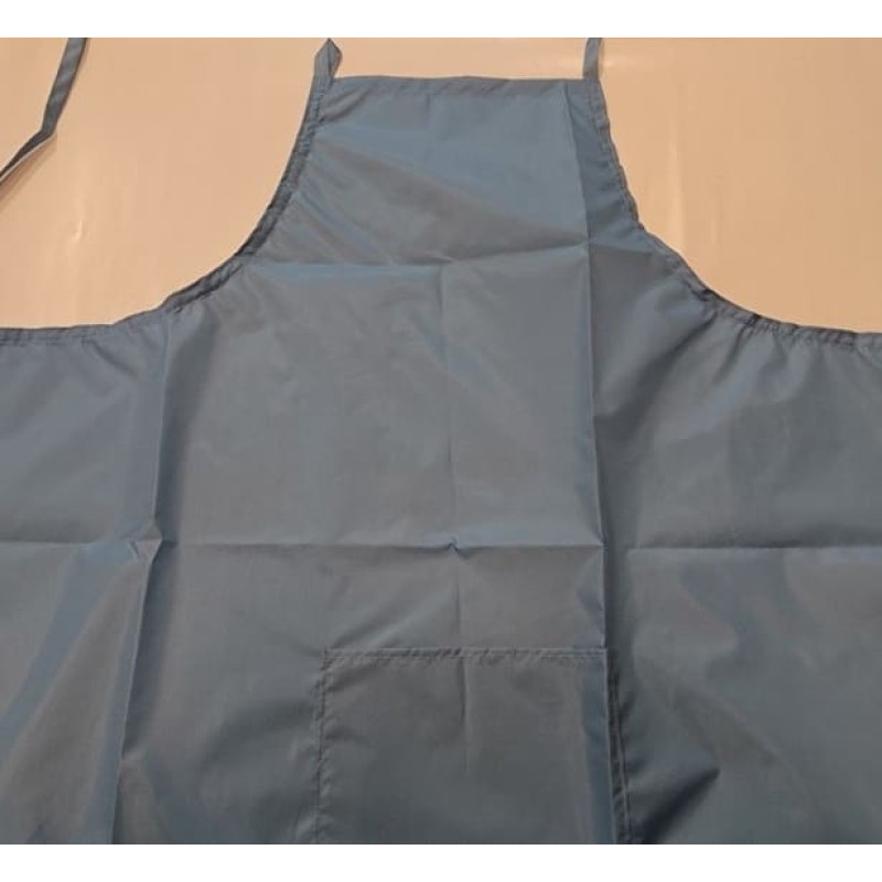 Impregnēts virtuves priekšauts 75x62 ar kabatu, zils ūdensizturīgs neilons