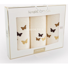 Dvieļu komplekts kastītē, 3gab Butterflies ekri K1-5722 Melon
