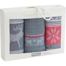 Virtuves lupatu komplekts Heron 3gab Lapzemes pelēki sarkans Reindeer
