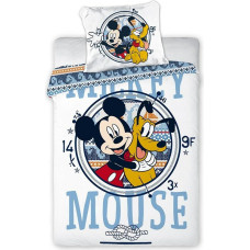 Kokvilnas gultasveļa 100x135 Mickey Mouse Dog Pluto 7101 Mickey Mouse Dog spilvendrāna 40x60