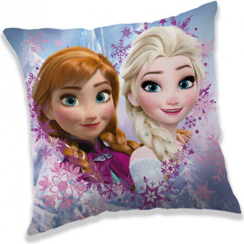 Bērnu spilvendrāna 40x40 3D Frozen 7463 Frozen Anna Elsa sirds
