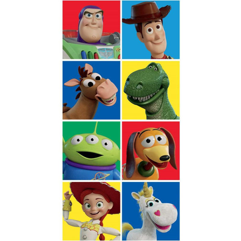 Pludmales dvielis 70x140 Toy Story 0333 Šerifs Skinny Buzz Lightyear Rex Aliens Plāna kokvilna