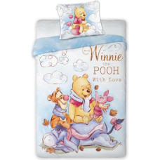 Kokvilnas gultasveļa 140x200 Vinnijs Pūks 5519 draugi Tīģeris Sivēns Eeyore