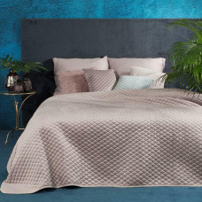 Dekoratīvais gultas pārklājs 200x220 Emina, pūderrozā