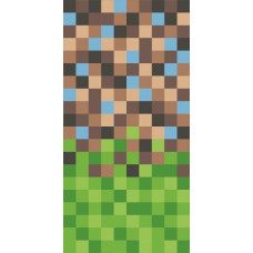 Pludmales dvielis 70x140 pikseļi 9704 Minecraft spēles kubs zaļa brūna kokvilna