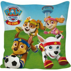 Bērnu spilvens 40x40 Paw Patrol Paw 7834 Chase Rubble Skye Marshall suņi darbībā dekoratīvā komanda