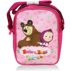 Masha and the Bear viena pleca soma Maša un lācis rozā soma 3156 ar regulējamu kurjera siksnu