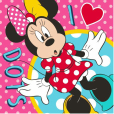 Bērnudārza dvielis 30x30 Mini Minnie Mouse rozā polka dots 5161