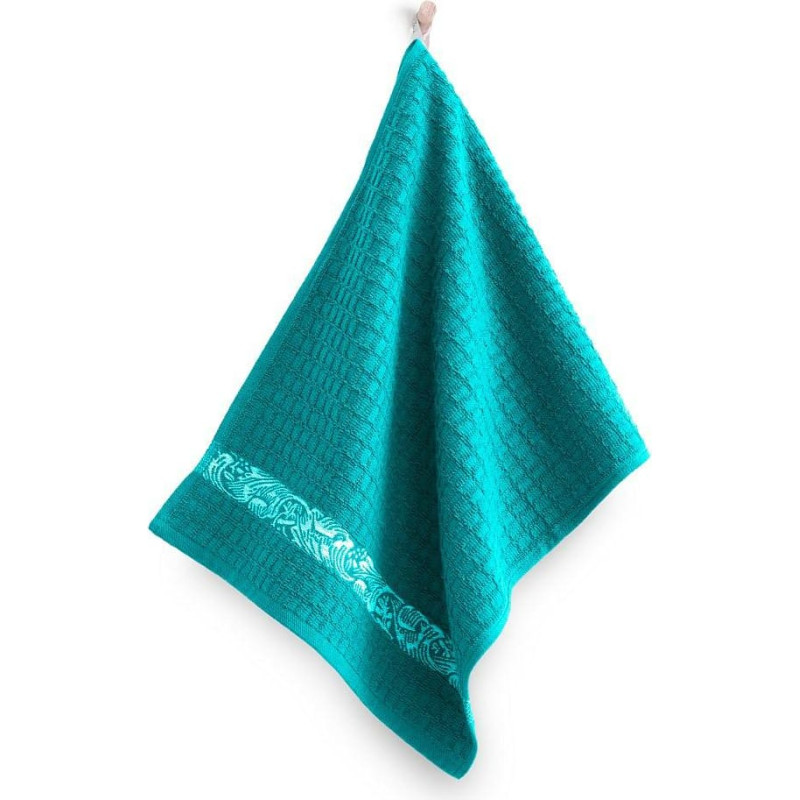 Piparmētru virtuves dvielis 30x50 Aruba tirkīza ornaments 8273/1/5634