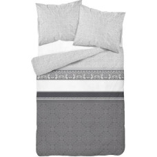 Satīna gultas veļa 160x200 Glamour austrumu ornamenti pelēki balti 2416 B Fashion Satin