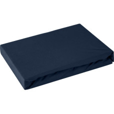 Džersija palags ar gumiju 120x200, tumši zils, augstajam matracim 25 cm, 125 g/m2