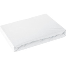 Džersija palags ar elastīgo joslu 90x200 balts augstajam matracim 25 cm 125 g/m2