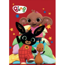 Bing Bunny Sula 4078 sarkana bērnu flīsa sega