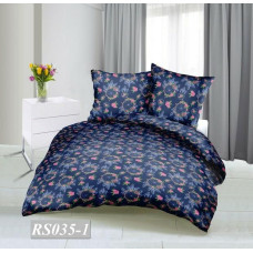 Mizas pakaiši 140x200 RS035/1 tumši zils sapņu ķērājs ar pogām 100% kokvilna