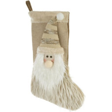 Ziemassvētku rotājums Ivet 1 zeķu apavi grandpa frost bēšs balts
