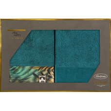 Dvieļu komplekts kastītē Collin 2 gab 50x90 tirkīzs 500g/m2 frotē Eva Minge